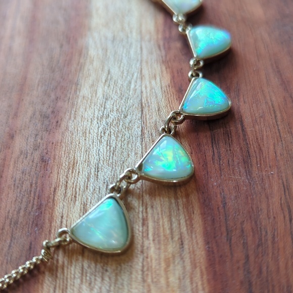 💚 Green faux-opal Necklace - Picture 2 of 4